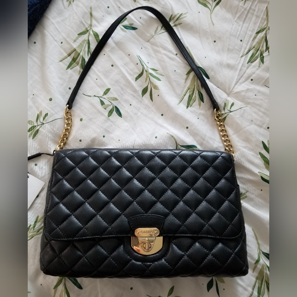 Black quilted Calvin Klein purse